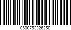Código de barras (EAN, GTIN, SKU, ISBN): '0600753026250'