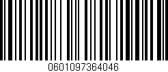 Código de barras (EAN, GTIN, SKU, ISBN): '0601097364046'