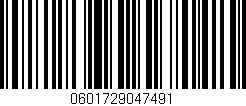 Código de barras (EAN, GTIN, SKU, ISBN): '0601729047491'
