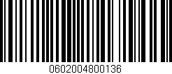 Código de barras (EAN, GTIN, SKU, ISBN): '0602004800136'