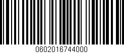 Código de barras (EAN, GTIN, SKU, ISBN): '0602016744000'