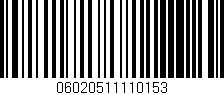 Código de barras (EAN, GTIN, SKU, ISBN): '06020511110153'