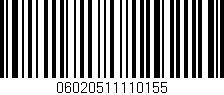 Código de barras (EAN, GTIN, SKU, ISBN): '06020511110155'
