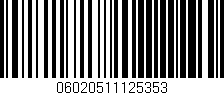 Código de barras (EAN, GTIN, SKU, ISBN): '06020511125353'