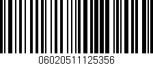 Código de barras (EAN, GTIN, SKU, ISBN): '06020511125356'