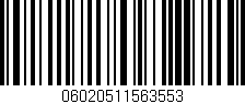 Código de barras (EAN, GTIN, SKU, ISBN): '06020511563553'