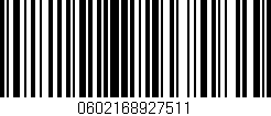Código de barras (EAN, GTIN, SKU, ISBN): '0602168927511'