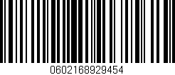 Código de barras (EAN, GTIN, SKU, ISBN): '0602168929454'