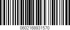 Código de barras (EAN, GTIN, SKU, ISBN): '0602168931570'