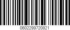 Código de barras (EAN, GTIN, SKU, ISBN): '0602299720821'