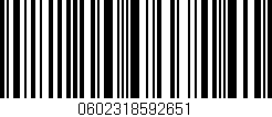 Código de barras (EAN, GTIN, SKU, ISBN): '0602318592651'
