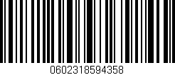 Código de barras (EAN, GTIN, SKU, ISBN): '0602318594358'