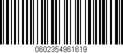 Código de barras (EAN, GTIN, SKU, ISBN): '0602354961619'