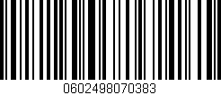 Código de barras (EAN, GTIN, SKU, ISBN): '0602498070383'