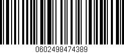 Código de barras (EAN, GTIN, SKU, ISBN): '0602498474389'
