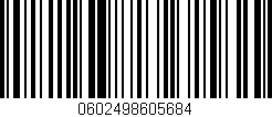 Código de barras (EAN, GTIN, SKU, ISBN): '0602498605684'