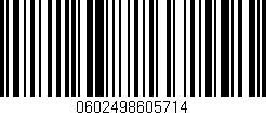 Código de barras (EAN, GTIN, SKU, ISBN): '0602498605714'