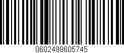 Código de barras (EAN, GTIN, SKU, ISBN): '0602498605745'
