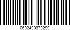 Código de barras (EAN, GTIN, SKU, ISBN): '0602498678299'