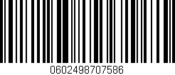 Código de barras (EAN, GTIN, SKU, ISBN): '0602498707586'