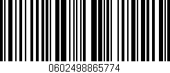 Código de barras (EAN, GTIN, SKU, ISBN): '0602498865774'