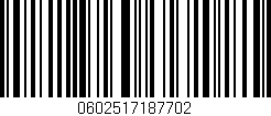 Código de barras (EAN, GTIN, SKU, ISBN): '0602517187702'