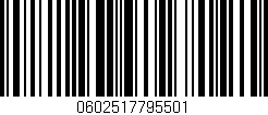 Código de barras (EAN, GTIN, SKU, ISBN): '0602517795501'