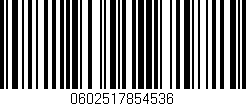 Código de barras (EAN, GTIN, SKU, ISBN): '0602517854536'