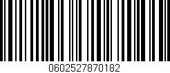 Código de barras (EAN, GTIN, SKU, ISBN): '0602527870182'
