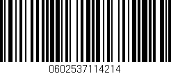 Código de barras (EAN, GTIN, SKU, ISBN): '0602537114214'