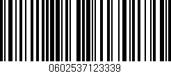 Código de barras (EAN, GTIN, SKU, ISBN): '0602537123339'