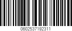 Código de barras (EAN, GTIN, SKU, ISBN): '0602537192311'