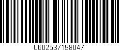 Código de barras (EAN, GTIN, SKU, ISBN): '0602537198047'