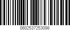 Código de barras (EAN, GTIN, SKU, ISBN): '0602537253098'