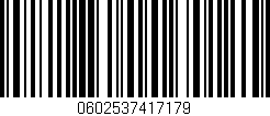 Código de barras (EAN, GTIN, SKU, ISBN): '0602537417179'