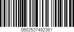 Código de barras (EAN, GTIN, SKU, ISBN): '0602537492381'