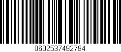 Código de barras (EAN, GTIN, SKU, ISBN): '0602537492794'