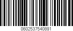Código de barras (EAN, GTIN, SKU, ISBN): '0602537540891'