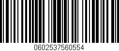 Código de barras (EAN, GTIN, SKU, ISBN): '0602537560554'