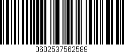 Código de barras (EAN, GTIN, SKU, ISBN): '0602537562589'