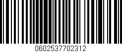 Código de barras (EAN, GTIN, SKU, ISBN): '0602537702312'