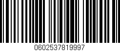 Código de barras (EAN, GTIN, SKU, ISBN): '0602537819997'