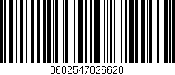 Código de barras (EAN, GTIN, SKU, ISBN): '0602547026620'