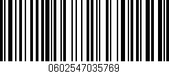 Código de barras (EAN, GTIN, SKU, ISBN): '0602547035769'