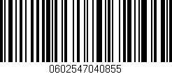 Código de barras (EAN, GTIN, SKU, ISBN): '0602547040855'