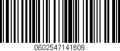 Código de barras (EAN, GTIN, SKU, ISBN): '0602547141606'