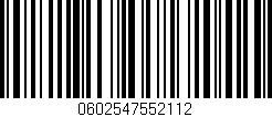Código de barras (EAN, GTIN, SKU, ISBN): '0602547552112'