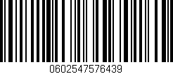 Código de barras (EAN, GTIN, SKU, ISBN): '0602547576439'
