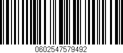 Código de barras (EAN, GTIN, SKU, ISBN): '0602547579492'
