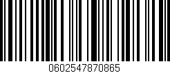Código de barras (EAN, GTIN, SKU, ISBN): '0602547870865'